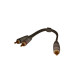 Cabo Y 1 Rca Macho x 2 Rca Macho 30 cm Cinza