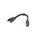 Cabo Y 1 Rca Macho x 2 Rca Macho 30 cm Cinza