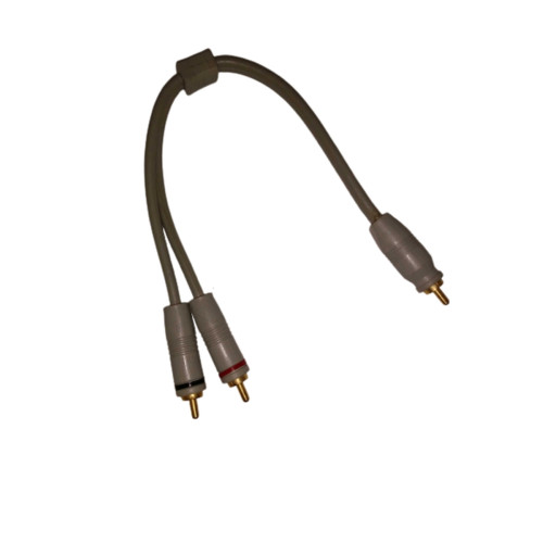 Cabo Y 1 Rca Macho x 2 Rca Macho 30 cm Cinza