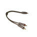 Cabo Y 1 Rca Macho x 2 Rca Macho 30 cm Cinza