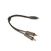 Cabo Y 1 Rca Macho x 2 Rca Macho 30 cm Cinza