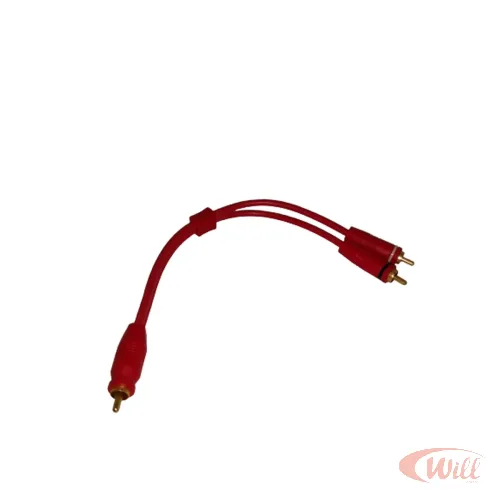Cabo Y 1 Rca Macho x 2 Rca Macho 30 cm Vermelho Cabo Y 1 Rca Macho x 2 Rca Macho 30 cm Vermelho
