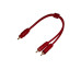 Cabo Y 1 Rca Macho x 2 Rca Macho 30 cm Vermelho