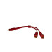 Cabo Y 1 Rca Macho x 2 Rca Macho 30 cm Vermelho