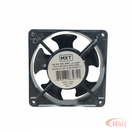 Cooler 120x120x38 Bivolt Sem Rolamento Mxt Cooler 120x120x38 Bivolt Sem Rolamento Mxt