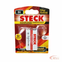 Bateria 9v Alcalina Steck