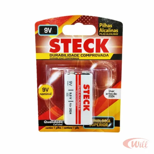 Bateria 9v Alcalina Steck Bateria 9v Alcalina Steck