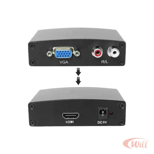 Conversor Vga Fêmea para HDMI com Áudio LE-4112 It-Blue Conversor Vga Fêmea para HDMI com Áudio LE-4112 It-Blue