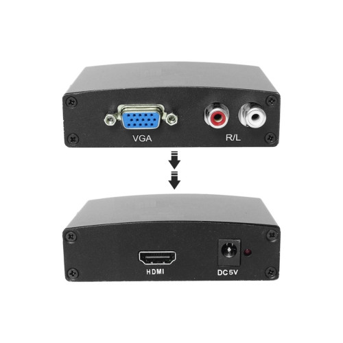 Conversor Vga Fêmea para HDMI com Áudio LE-4112 It-Blue Conversor Vga Fêmea para HDMI com Áudio LE-4112 It-Blue