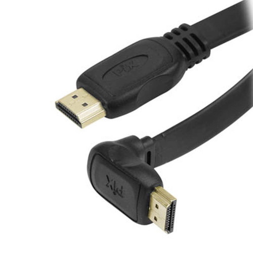 Cabo Hdmi 2 Metros Plug 90 Graus Flat Pix Cabo Hdmi 2 Metros Plug 90 Graus Flat Pix