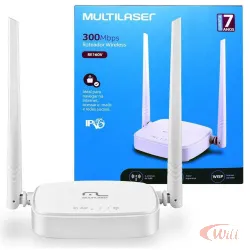 Roteador Multilaser RE160V 300Mbps 2 Antenas 4 Portas