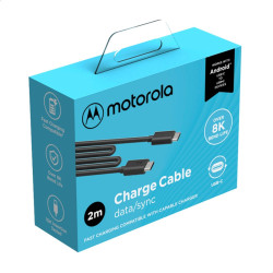 Cabo USB-C para USB-C 2 Metros Motorola