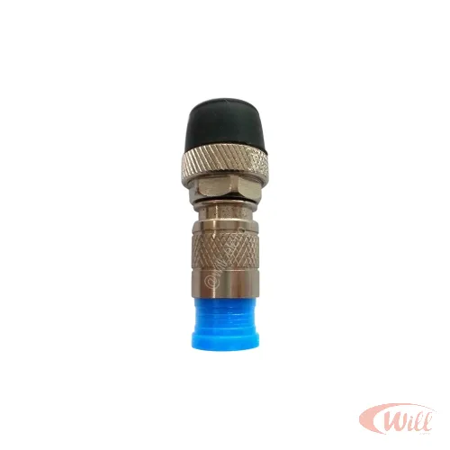 Conector F RG59 Compressão Dupla Vedacao Proeletronic Conector F RG59 Compressão Dupla Vedacao Proeletronic