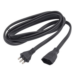 Cabo Prolongador PP 3X0,75 3 Metros Preto Megatron