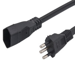 Cabo Prolongador PP 3X0,75 3 Metros Preto Megatron