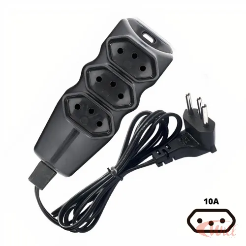 Extensão PP 90C 3X0,75 1,50M Preto Megatron Extensão PP 90C 3X0,75 1,50M Preto Megatron