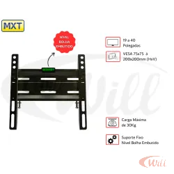 Suporte Tv Fixo 19 a 40 Polegadas Ate 30kg AR-326CF MXT