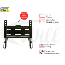 Suporte Tv Fixo 19 a 40 Polegadas Ate 30kg AR-326CF MXT
