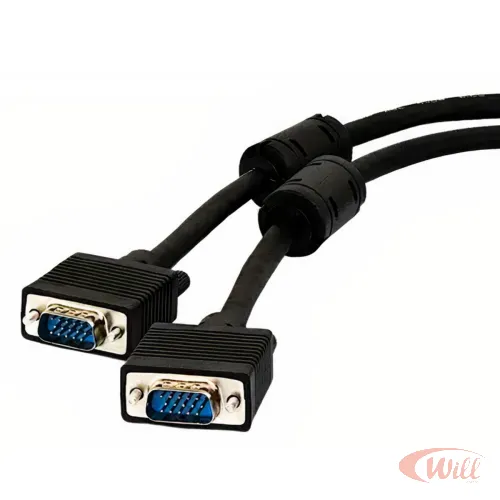 Cabo VGA 5 Metros Com Filtro Dupla Blindagem Preto MXT Cabo VGA 5 Metros Com Filtro Dupla Blindagem Preto MXT