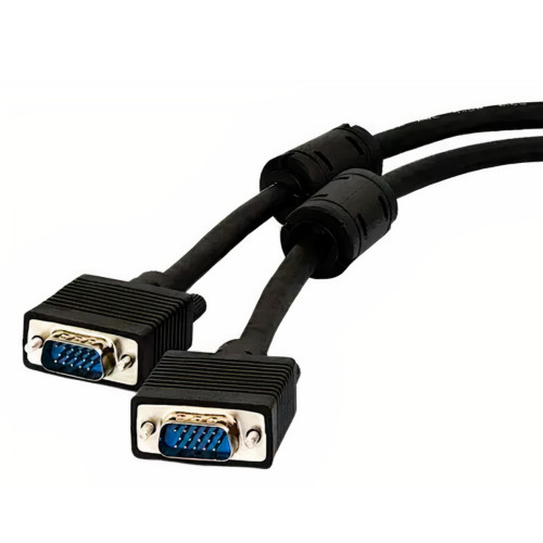 Cabo VGA Com Filtro Dupla Blindagem Preto 5 Metros MXT Cabo VGA Com Filtro Dupla Blindagem Preto 5 Metros MXT