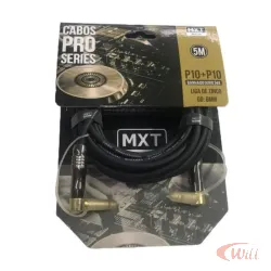 Cabo de Guitarra P10 Mono 90 Graus 5 Metros MXT