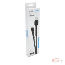 Cabo Tipo C 2.4A 2 Metros LE-839C-2 Preto It Blue