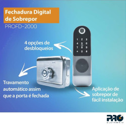 Fechadura Digital De Sobrepor PROFD-2000 Proeletronic