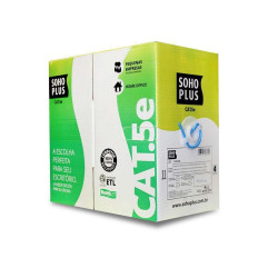 Cabo Lan Utp Cat.5e 24awgx4p Azul 305 Metros Soho