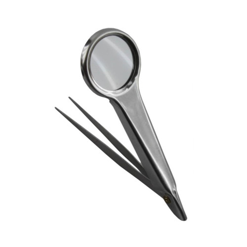 Pinça Reta Com Lupa Ajustável Sc-88 Chip Sce Pinça Reta Com Lupa Ajustável Sc-88 Chip Sce