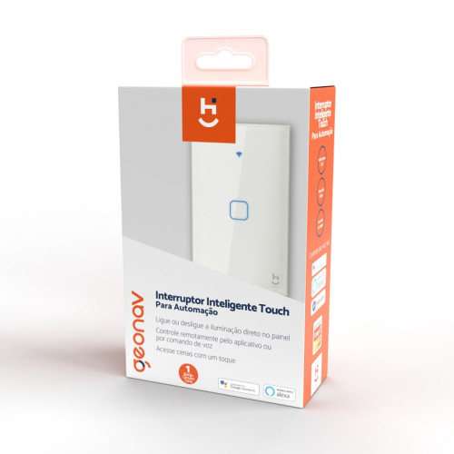 Interruptor Inteligente Touch 1 Tecla Geonav Interruptor Inteligente Touch 1 Tecla Geonav