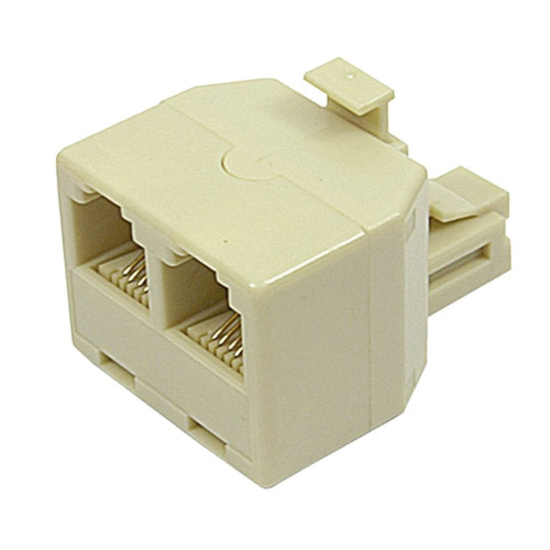 Divisor RJ11 1 Plug Macho E 2 Saidas Femeas Divisor RJ11 1 Plug Macho E 2 Saidas Femeas