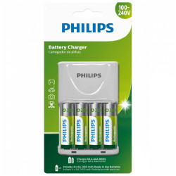 Carregador Pilhas AA/AAA Com 4 Pilhas AA De 2500mah