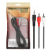 Cabo P2 ST x 2 RCA 1,8 Metro Niquel Cabo P2 ST x 2 RCA 1,8 Metro Niquel