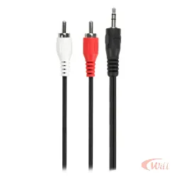 Cabo P2 ST x 2 RCA 1,8 Metro Niquel