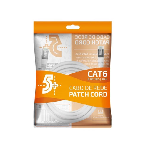 Cabo Patch Cord FTP Cat6 05 Metros Branco Pix Cabo Patch Cord FTP Cat6 05 Metros Branco Pix