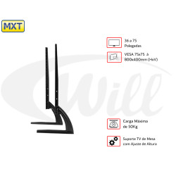 Suporte Tv de Mesa 36 a 75 Pol AR-B75M Mxt