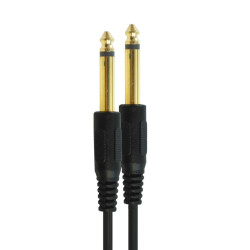 Cabo P10 Mono x P10 Mono Dourado 1,8m Mxt
