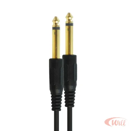 Cabo P10 Mono x P10 Mono Dourado 1,8m Mxt