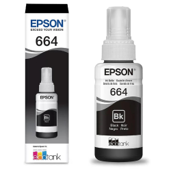 Refil Tinta Epson Preta Kit 2 Garrafas T664