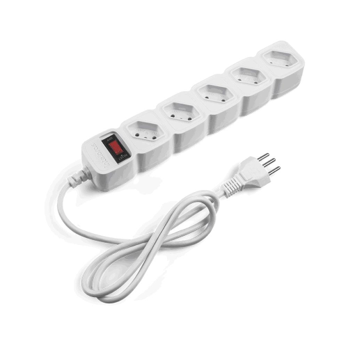 Protetor Eletrônico Intelbras com 5 Tomadas EPE 205 Branco Protetor Eletrônico Intelbras com 5 Tomadas EPE 205 Branco