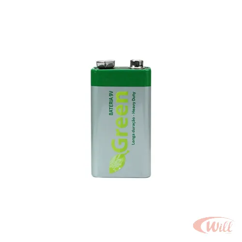 Bateria 9V 6F22 Manganes Heavy Duty Green Bateria 9V 6F22 Manganes Heavy Duty Green