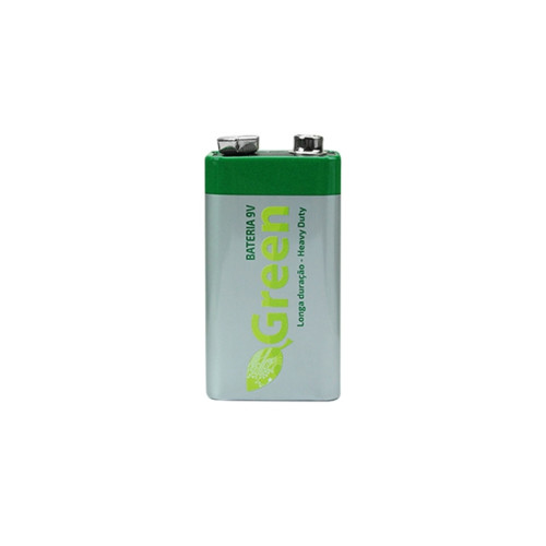 Bateria 9V 6F22 Manganes Heavy Duty Green Bateria 9V 6F22 Manganes Heavy Duty Green
