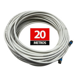 Cabo Coaxial RG06 60% 20 Metros + 2 Conectores