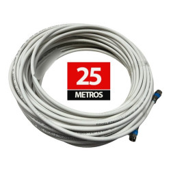 Cabo Coaxial RG06 67% 25 Metros + 2 Conectores