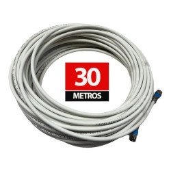 Cabo Coaxial RG06 60% 30 Metros + 2 Conectores