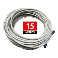 Cabo Coaxial RG06 60% 15 Metros + 2 Conectores