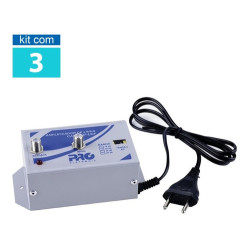 Amplificador Antena Digital 25db PQAL-2500 Proeletronic KIT 03UN