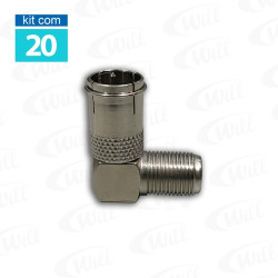 Adaptador Engate Rapido 90 Graus KIT 20UN