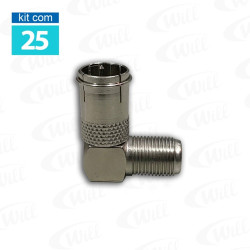 Adaptador Engate Rapido 90 Graus KIT 25UN