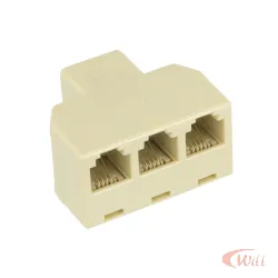 Divisor RJ11 3 Saidas Fêmea
